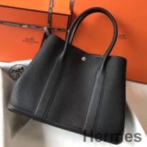 Hermes Garden Party 36'lı Siyah Clemence Deri Çanta