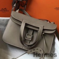 Hermes Halzan Gri Clemence Deri 31cm Çanta
