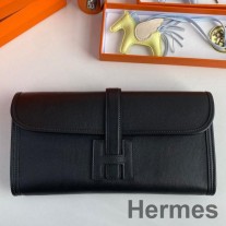 Hermes Jige Elan 29 Siyah Swift Dana Derisi El Çantası