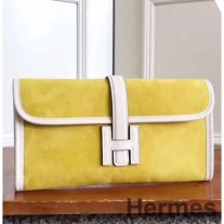 Hermes Jige Elan 29 Sarı Süet Dana Derisi El Çantası