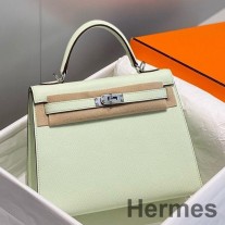 Vert Fizz Epsom Deri Hermes Kelly 25cm Selier Çanta