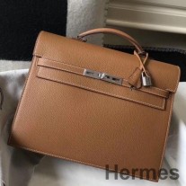 Hermes Kelly Depeche 34 Kahverengi Dana Derisi Evrak Çantası