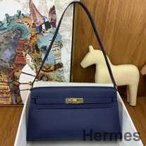 Hermes Kelly Elan Mavi Saphir Chevre Mysore Deri El Yapımı Çanta