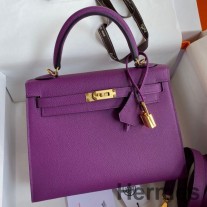 Hermes Kelly Sellier 25 Anemon Epsom Dana Derisinden El Yapımı Çanta