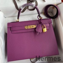 Hermes Kelly Sellier 28 Anemon Epsom Dana Derisinden El Yapımı Çanta