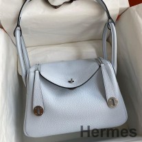 Hermes Lindy 26 Mavi Brume Clemence Deri El Yapımı Çanta