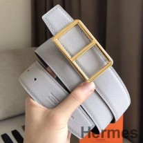 Hermes Officier Kemer Tokası & Beyaz 38MM Askı