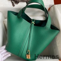 Hermes Picotin Lock 18 Vert Vertigo Clemence Deri El Yapımı Çanta