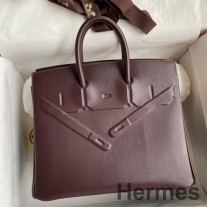 Hermes Shadow Birkin 25 Sınırlı Üretim Chocolat Swift Dana Derisi Çanta