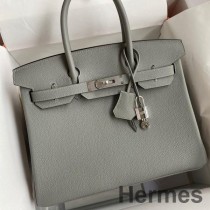 Hermes Birkin 30 Retourne El Yapımı Kız Çocuk Çantası Mouette Clemence Deri