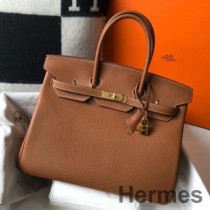 Hermes Birkin 35cm Altın Clemence Deri Çanta GHW