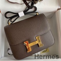 Hermes Constance 18 Çikolata Epsom Dana Derisinden El Yapımı Çanta