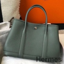 Hermes Garden Party 36'lı Çanta Vert Amande Clemence Deri
