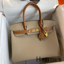 Hermes HSS Birkin 30 Hendek ve Altın Epsom Dana Derisi İki Renkli Çanta