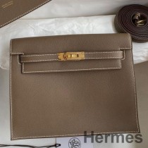 Taupe Evercolor Dana Derisi Hermes Kelly Danse II Çanta