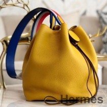 Hermes Licol 17cm Sarı Evercolor Dana Derisi Çanta