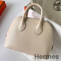 Hermes Bolide 1923 Mini ručně vyrobená taška z kůže Nata Chevre Mysore