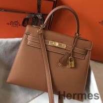 Hermes Kelly 28cm taška ve zlaté epsomské kůži GHW
