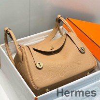 Hermes Lindy 30cm taška v Chai Clemence Leather GHW