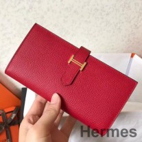 Peněženka Hermes Red Epsom Bearn