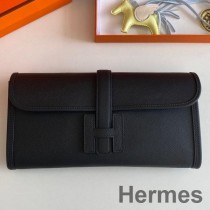 Hermes Jige Elan 29 Clutch Bag v černé epsomské kůži
