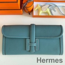 Hermes Jige Elan 29 Clutch Bag v modré Jean Epsom kůži