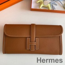 Spojková taška Hermes Jige Elan 29 ve zlaté epsomské kůži