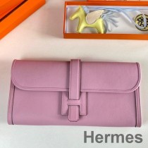Hermes Jige Elan 29 Clutch Bag z Mauve Sylvestre Swift Telecí kůže