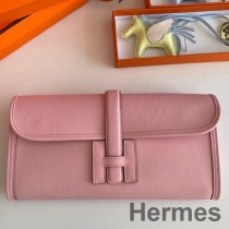 Hermes Jige Elan 29 Clutch Bag z růžové Swift teletiny