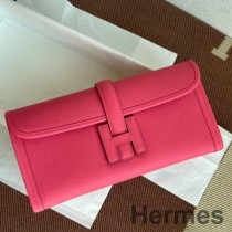 Hermes Jige Elan 29 Clutch Bag v růžové rtěnce Epsom Leather