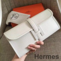 Hermes Jige Elan 29 Clutch Bag z bílé Epsomské telecí kůže