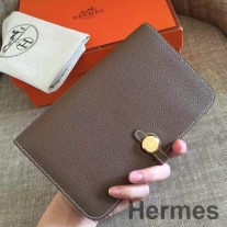 Hermes Dogon Duo -lompakko Taupe Clemence -nahkaa