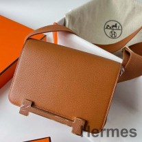 Hermes Geta käsintehty laukku Caramel Chevre Mysore -nahasta