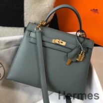 Hermes Kelly 25 cm Sellier laukku Vert Amande Epsom -nahkaa