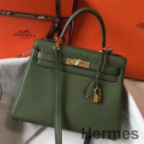 Hermes Kelly 28cm laukku Canopee Clemence Leather GHW