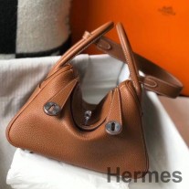 Hermes Lindy 30 cm laukku kultaa Clemence nahkaa PHW