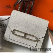 Hermes Mini Sac Roulis 18 cm laukku helmenharmaa Evercolor vasikannahka