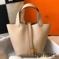 Hermes Picotin Lock 18 Bag In Trench Clemence Leather