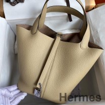 Hermes Picotin Lock 22 käsintehty laukku Trench Clemence -nahasta