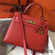 Hermes Kelly 28cm laukku punainen Epsom Leather GHW