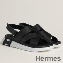 Hemes Electric Sandalen für Damen aus schwarzem Leder