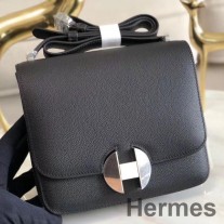 Hermes 2002 20cm Tasche aus schwarzem Evercolor-Kalbsleder