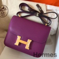 Hermes Constance 18 Handgefertigte Tasche Aus Zyklamen-Epsom-Leder