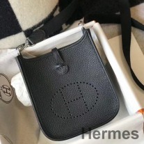 Hermes Evelyne III TPM Tasche Aus Schwarzem Clemence Leder