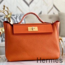Hermes 24/24 29 Tasche aus rosa Clemence-Kalbsleder