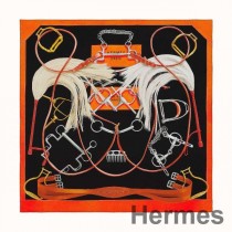 Hermes Black Projets Carres Schal 140