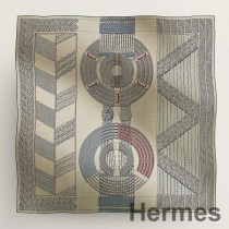 Hermes Grey Dressage Tressage Schal 140