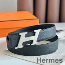Hermes H Speed Wendegürtel 32MM aus schwarzem Epsom-Kalbsleder