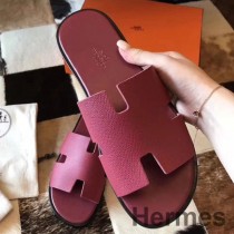 Hermes Izmir Sandalen aus fuchsiafarbenem Epsom-Leder