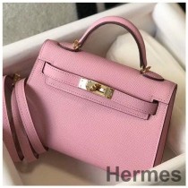 Hermes Kelly Mini II Tasche aus lila Sylvestre Epsom Leder GHW